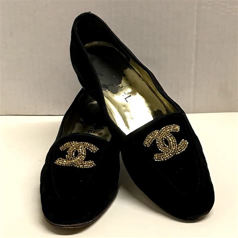 chanel velvet loafers|authentic chanel loafers.